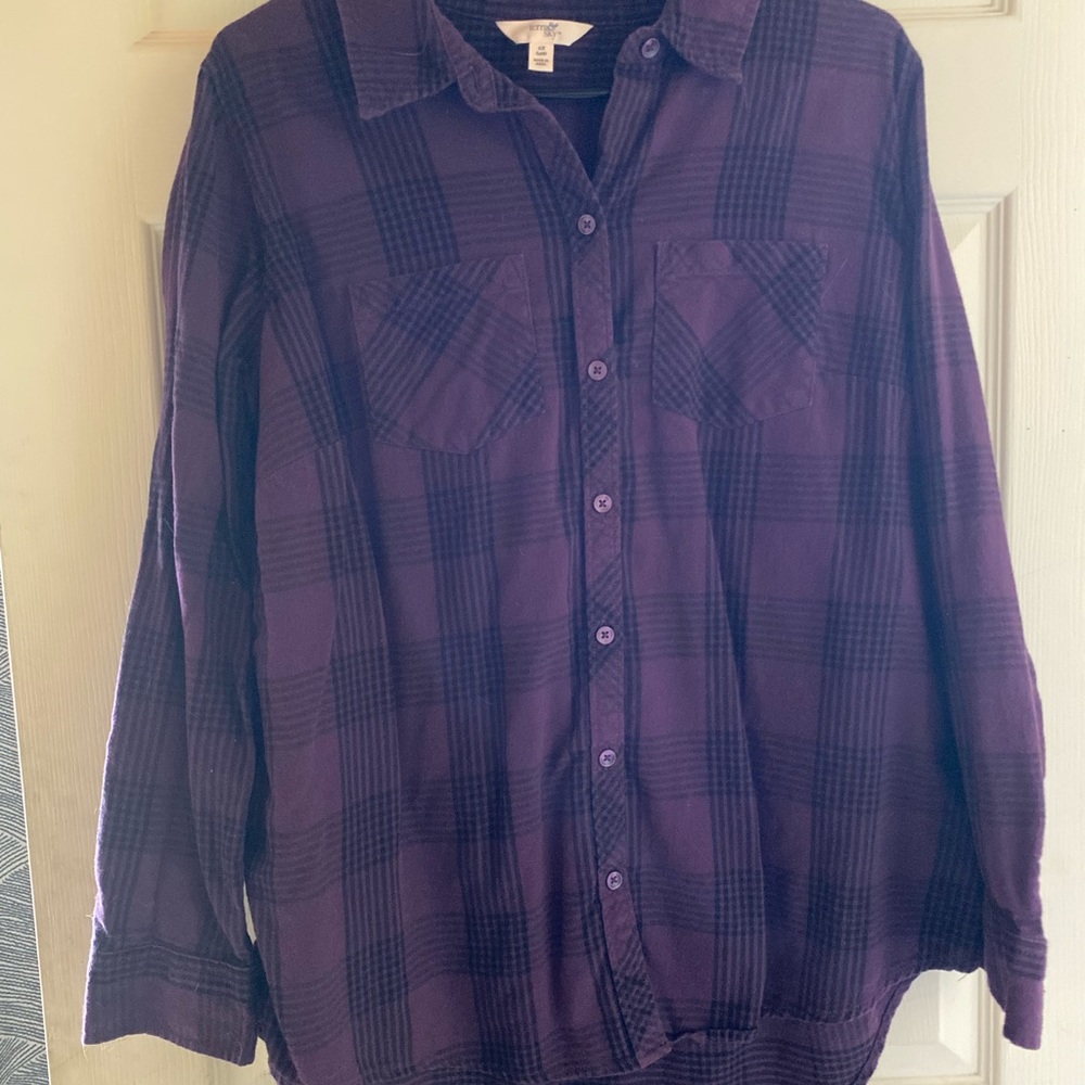 Purple Long Sleeve Button Down
